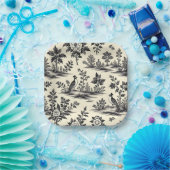 Decorative French toile pattern Papieren Bordje (Feest)