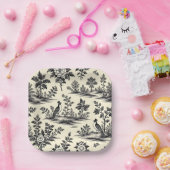 Decorative French toile pattern Papieren Bordje (Feest)