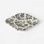 Decorative French toile pattern Papieren Bordje (Gebogen)