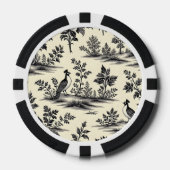 Decorative French toile pattern Poker Chips (Voorkant)