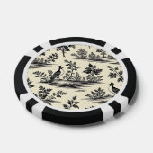 Decorative French toile pattern Poker Chips (Enkel)