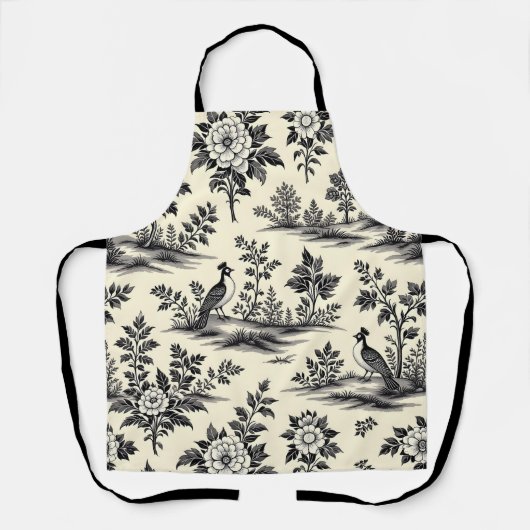 Decorative French toile pattern Schort (Voorkant)