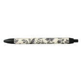 Decorative French toile pattern Zwarte Inkt Pen (Voorkant)
