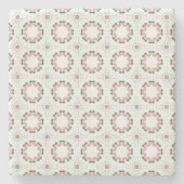 decorative geometric pattern stone coaster stenen onderzetter (Voorkant)