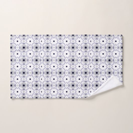 Decorative geometric patterned on white background (Serviette à main)