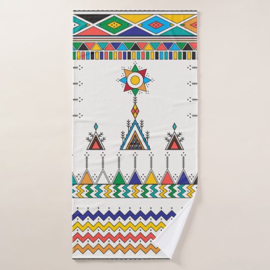 Decorative geometric repeating pattern badhanddoek (Badhanddoek)