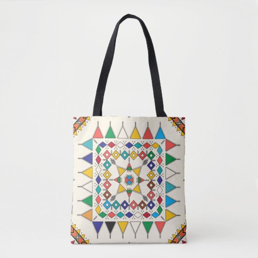 Decorative geometric repeating pattern draagtas (Voorkant)