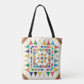 Decorative geometric repeating pattern draagtas (Achterkant)