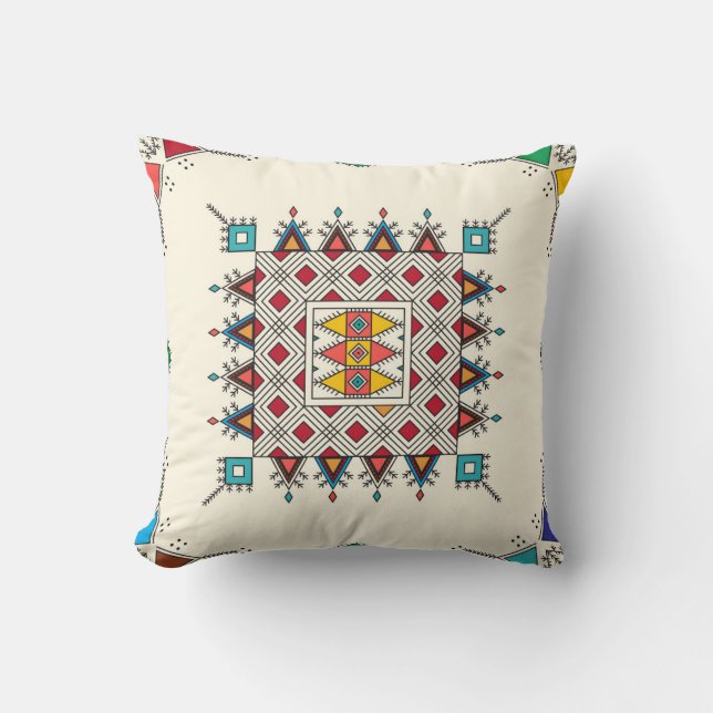 Decorative geometric repeating pattern kussen (Voorkant)