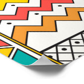 Decorative geometric repeating pattern poster (Hoek)