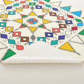 Decorative geometric repeating pattern sherpa deken (3/4)