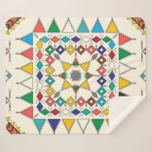 Decorative geometric repeating pattern sherpa deken (Voorkant (horizontaal))
