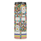 Decorative geometric repeating pattern thermosbeker (Achterkant)