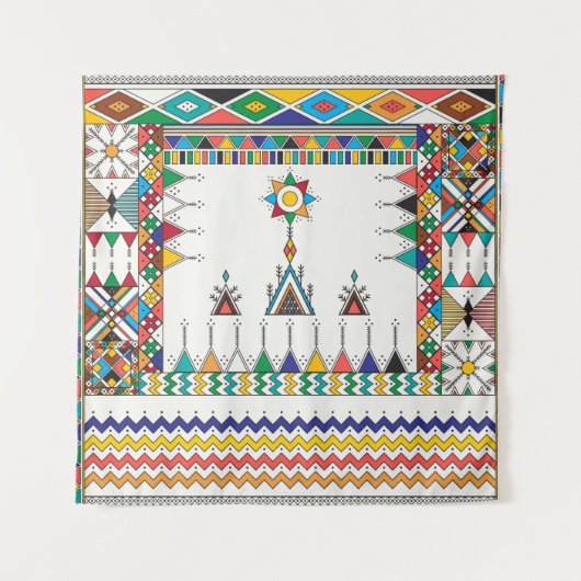 Decorative geometric repeating pattern wandkleed (Voorkant)
