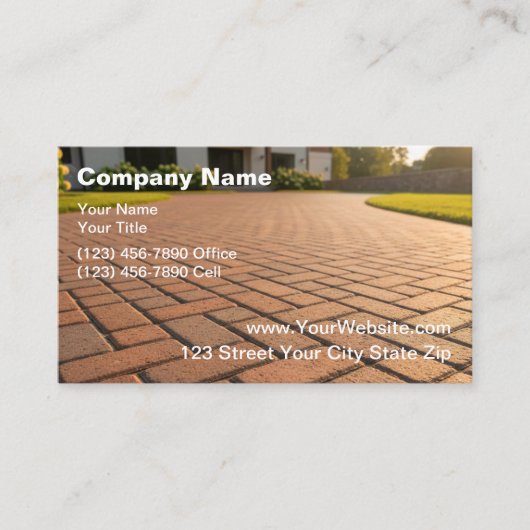 Decorative Home Brick Paving Visitekaartje (Voorkant)