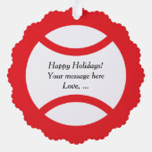 Décorative Mignonne carte de décoration de Noël de tennis ave (Verso)