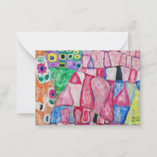 Decorative Motives by Gustav Klimt Notitiekaartje
