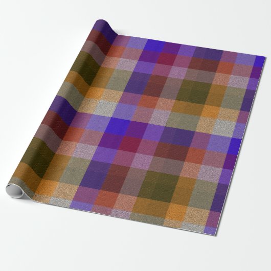  Decorative Plaid Cadeaupapier (Uitgerold)