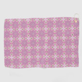 Decorative purple patterned  golfhanddoek (Horizontaal)