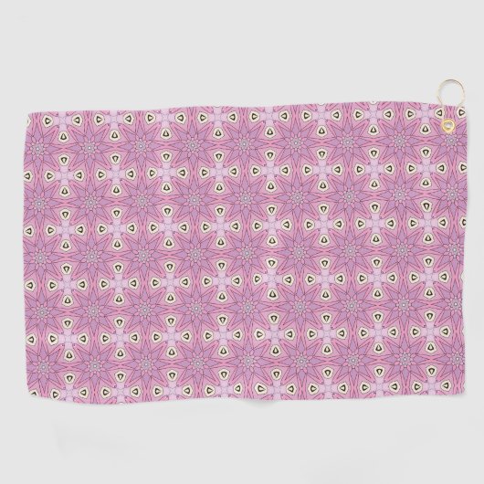 Decorative purple patterned  golfhanddoek (Horizontaal)