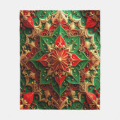 Decorative Red Green Fleece Blanket (Voorkant)