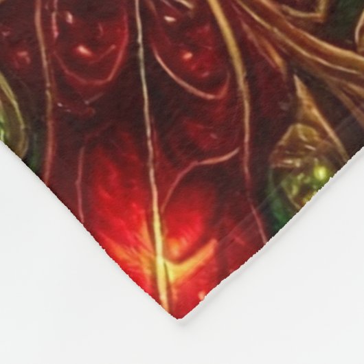 Decorative Red Green Fleece Blanket (Hoek)