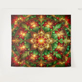 Decorative Red Green Holiday Backdrop Wandkleed (Voorkant (horizontaal))