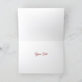 Decorative Red Green Holiday Card Kaart (Binnen)