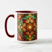 Decorative Red Green Holiday Mug (Gauche)