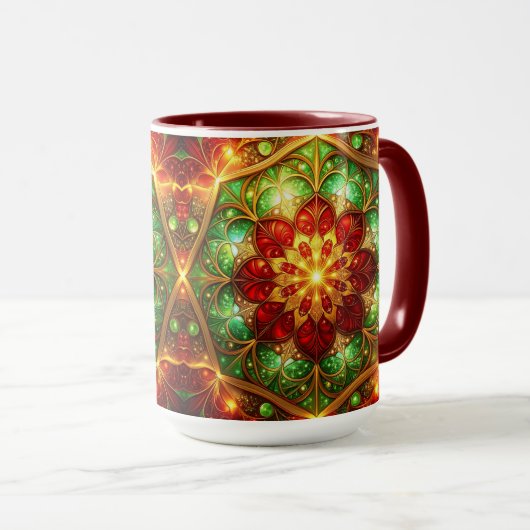 Decorative Red Green Holiday Mug (Devant droit)
