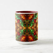 Decorative Red Green Holiday Mug Mok (Midden)