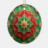 Decorative Red Green Holiday Ornament (Links)