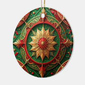Decorative Red Green Holiday Ornament (Links)
