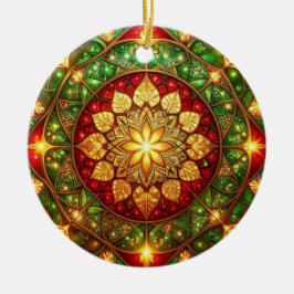 Decorative Red Green Holiday Ornament