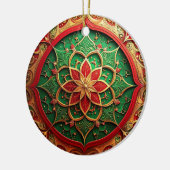 Decorative Red Green Holiday Ornament (Links)