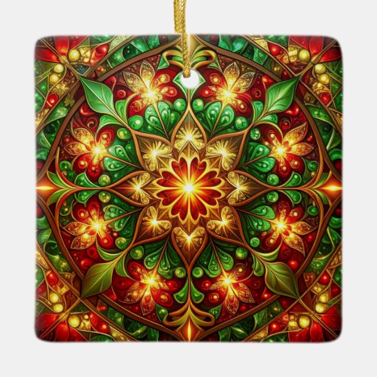 Decorative Red Green Holiday Ornament (Voorkant)