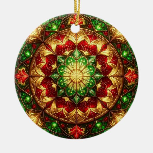 Decorative Red Green Holiday Ornament (Voorkant)