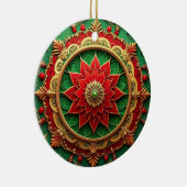 Decorative Red Green Holiday Ornament (Rechts)