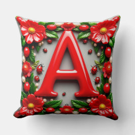 🐞 Decorative Rode Letter Lieveheersbeestje Klapro Kussen