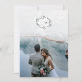 Decorative Simple Photo Wedding Thank You Card Save The Date (Achterkant)