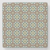 decorative symmetrical geometric pattern coaster  stenen onderzetter (Voorkant)