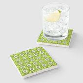 decorative symmetrical geometric pattern coaster  stenen onderzetter (Zijkant)