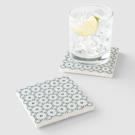 decorative symmetrical geometric pattern coaster  stenen onderzetter