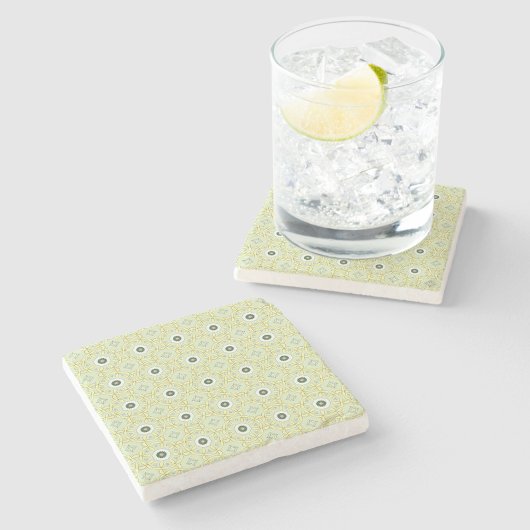 decorative symmetrical geometric pattern coaster  stenen onderzetter