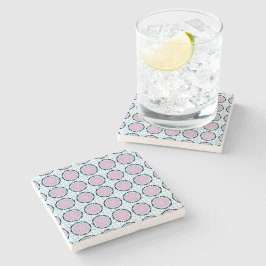 decorative symmetrical geometric pattern coaster  stenen onderzetter