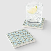 decorative symmetrical geometric pattern coaster stenen onderzetter (Zijkant)