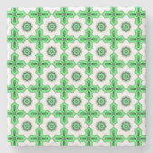 decorative symmetrical geometric pattern coaster  stenen onderzetter (Voorkant)