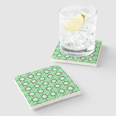 decorative symmetrical geometric pattern coaster  stenen onderzetter (Zijkant)