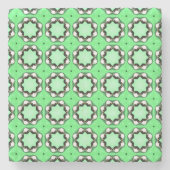 decorative symmetrical geometric pattern coaster  stenen onderzetter (Voorkant)