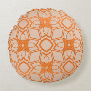 Decorative vintage style seamless geometric patter rond kussen
